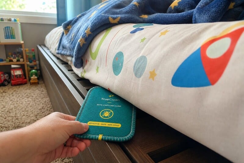 CaptureCards placed near a child's bed