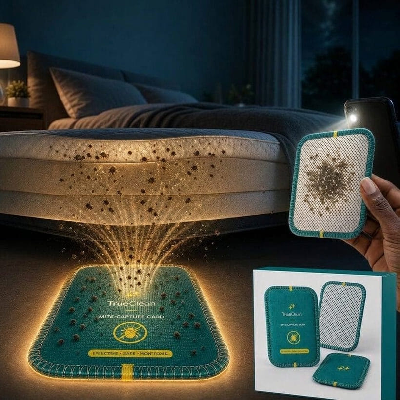 CaptureCard draws mites out of the mattress