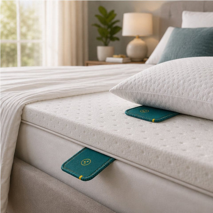 CaptureCards placed around mattress and pillow zones