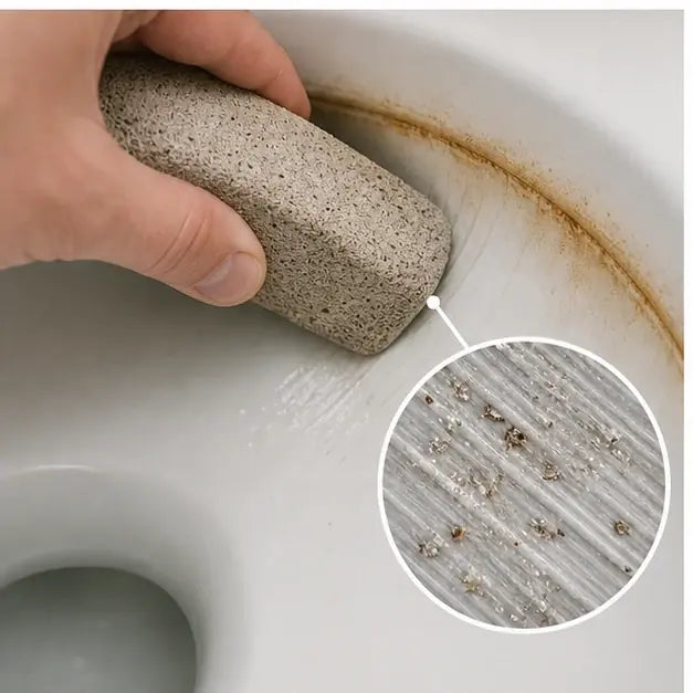 thumbnail — pumice stone scraping porcelain, with a small inset showing the micro-grooves the pumice creates that make the next ring stick faster.