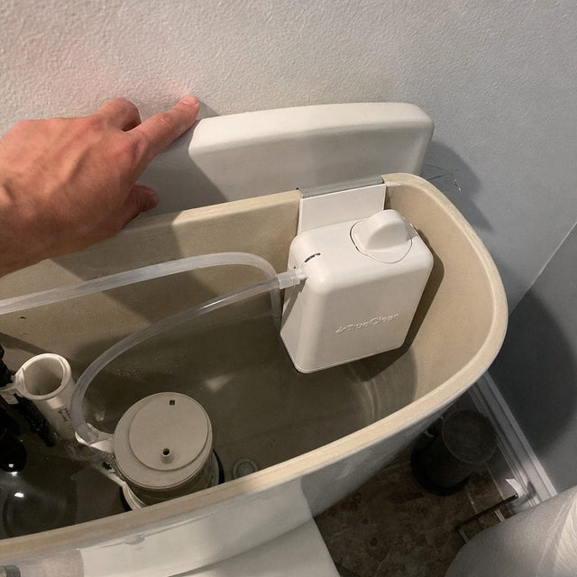 Customer photo of the unit installed in the tank