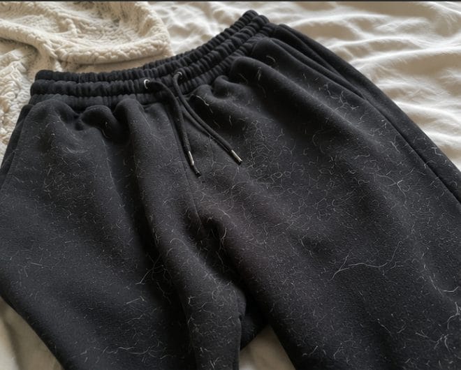 Pet hair on freshly washed clothes